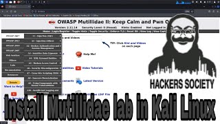 تثبيت OWASP Mutillidae Lab علي كالي لينكس  Install OWASP Mutillidae Lab on Kali Linux [upl. by Flatto]