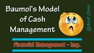 Baumols Model of Cash Management  Financial Management soldu ignou examination hallticket [upl. by Tawnya]