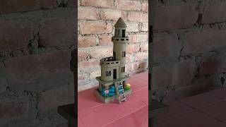 Miniature clay light house making 🏠 🌊  clayhouse lighthouse craft [upl. by Jonell]