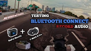 GoPro Hero12 Connected to TMAX S Pro intercom via Bluetooth  Best GoPro for Moto Vlogging Setup [upl. by Yecak]