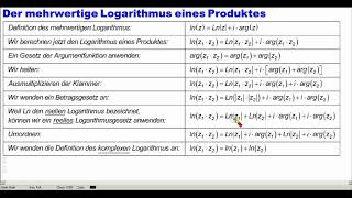 Komplexe Zahlen ►Das 1 Logarithmusgesetz für mehrwertige Logarithmen [upl. by Nnylireg]