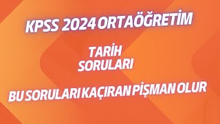 KPSS 2024 ORTAÖĞRETİM TARİH SORULARI kpss2024 2022kpss kpsstarih kpsscoğrafya [upl. by Katya]