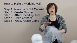 How to Make a Wedding Veil with a Comb 5 Steps Summary [upl. by Reggie644]