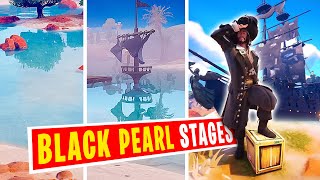 The BLACK PEARL and Jack Sparrow on the Fortnite Map [upl. by Eicnan]