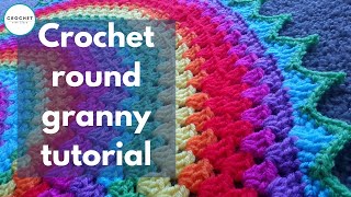 Crochet Granny Round Blanket CAL  Edging option 1  Part 5 of 7 [upl. by Egin361]