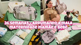 Lista do que levar para maternidade em Portugal 36 semanas Arrumando as malas mamãe e bebê🤰🏼 [upl. by Adekram544]