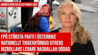 Swebbtv Nyheter 30 september 2024 [upl. by Waterer203]