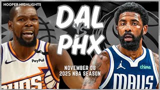 Phoenix Suns vs Dallas Mavericks Full Game Highlights  Nov 8  2025 NBA Season [upl. by Medarda]