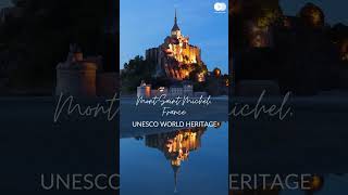 UNESCO WORLD HERITAGE SITES  MontSaintMichel France 😍 travel unesco france [upl. by Annaid]