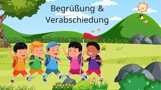 Begrüßung amp Verabschiedung auf Deutsch  The Greetings in German  التحيات باللغه الالمانية [upl. by Brear]