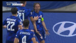 Hrvatska vs Poljska 1  0  Gol Luke Modrića  Liga nacija  Milan Stjelja Nova TV [upl. by Janis]