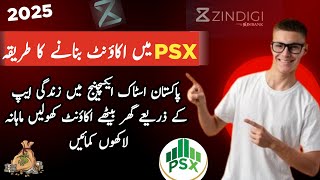 How To Create Account in PSX By Zindigi App  Earn Money Online  Create Account and Make money 🤑 [upl. by Yeloc]