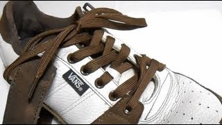 靴紐の結び方 オーバーラップ Shoe Lacing Method  Overlapping Lacing [upl. by Nylodnarb]