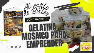 COMO HACER GELATINA MOSAICO DE LECHE PARA EMPRENDER  GELATINA En Vasitos Para NEGOCIO 💰 [upl. by Levins]