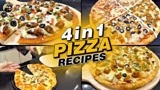 4 Pizza Recipe  Pizza Dough Recipe  Pizza Banane ka tarika  Homemade pizza Recipe 😋 [upl. by Notlim]