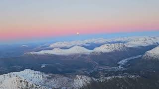 Autumn Sunset from 7200 feet 2200 meters on the Norwegian North West coast [upl. by Schug]