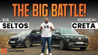 Hyundai Creta 2024 vs Kia Seltos Comparison Review in Hindi  CarDekho [upl. by Hazem310]