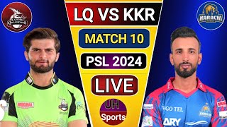 PSL Live Lahore Qalandars Vs Karachi Kings  Match 10  LQ Vs KK  UH Sports Live Cricket Updates [upl. by Ahsienor311]