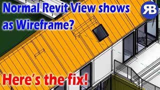 Revit Snippet Fix Nonwireframe Views Showing as Wireframe [upl. by Asserat]