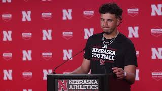 Nebraskas Dylan Raiola full press conference after win over Rutgers [upl. by Bevus]