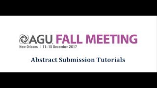 Tutorial Fall Meeting 2017 Abstract Submissions Adding Editing and Removing Authors Step 5 [upl. by Noid]