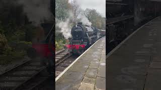 44932 simmering at oxenhope kwvr train railway trainspoting [upl. by Esenej]