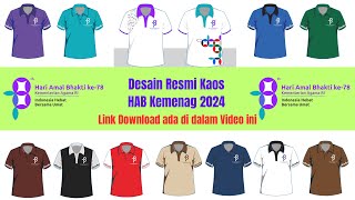 Kaos Resmi HAB Kemenag ke 78 Tahun 2024  Download PNG dan CDR [upl. by Atsillak]