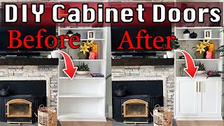 DIY Shaker Cabinet Doors For Built Ins  Build Easy DIY Cabinet Doors [upl. by Malcah]