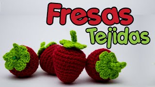 Fresas🍓🍓 Tejidas🧶 a Crochet Frutas🍎🍐🍌🍑🍓 Tejidas a Crochet [upl. by Pietje]