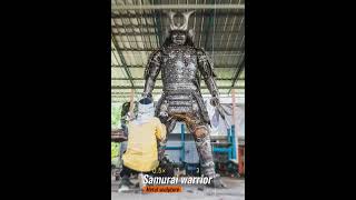 Honor courage and steel  Samurai warrior Metal art sculpture samurai warrior scrapmetal [upl. by Roberts302]