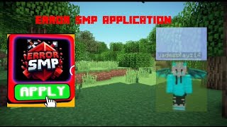 Application for error smp WariorPlayz reddevill777 night gamer xd [upl. by Inot]