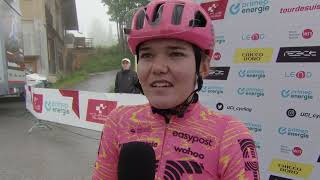 Noemi Rüegg  Interview at the start  Stage 1  Tour de Suisse Women 2024 [upl. by Umberto636]