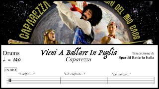 Vieni A Ballare In Puglia  Caparezza drumless  spartito PDF [upl. by Ardekal724]