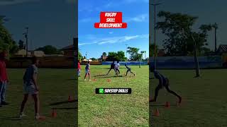 Rugby sidestep drills rugbyskills rugbyunion rugby drills skills rugbytraining [upl. by Thurman]