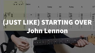 John Lennon  Starting Over Guitar Tabs [upl. by Merp893]