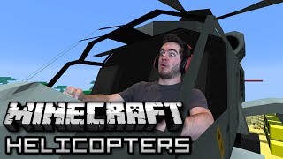 Minecraft Military Helicopters w Weaponry Helicopter Mod Showcase [upl. by Jump]