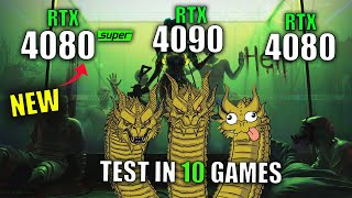 New 4080 SUPER vs 4080 and 4090  Triple comparison in 10 games  4K  1440p [upl. by Wolfson]