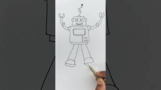 Smiling Robot Drawing shorts drawing shortsfeed art [upl. by Chamberlin]