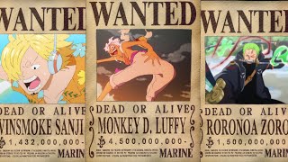 ¡Las ENORMES NUEVAS RECOMPENSAS de los MUGIWARAS después de EGG HEAD  One Piece [upl. by Norwood649]