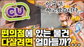 eng sub 편의점에 있는 물건 다 살려면 돈이 얼마나 들까 진짜 다 사옴 ㅋㅋㅋ buy everything at a convenience store 공대생 [upl. by Bhatt]