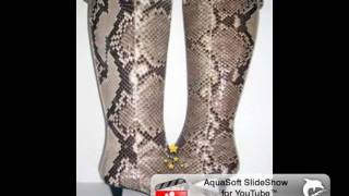 GIANNI VERSACE KNEE LENGTH PYTHON SKIN BOOTS [upl. by Gnaig668]