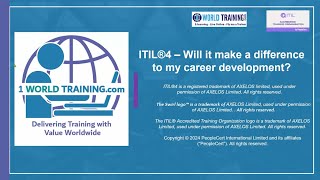 ITIL® 4  Will it make a difference to my career development [upl. by Rodgers]