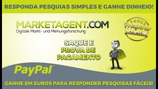 MARKETAGENT  CONHEÇA O MELHOR SITE PARA GANHAR DINHEIRO NO PAYPAL RESPONDENDO PESQUISAS │PAGOU [upl. by Yrohcaz]