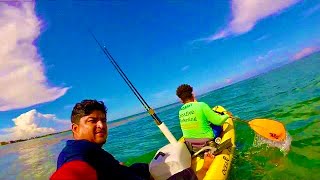 Kayak Fishing and Snorkeling in Belize San Pedro Ambergris Caye [upl. by Kirat829]