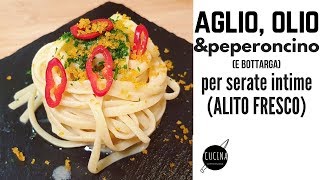 Aglio Olio e Peperoncino e bottarga per serate intime alito fresco  Metodo Bressanini [upl. by Loss]