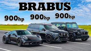 Brabus 900 Rocket R v 900hp AMGs DRAG RACE [upl. by Ethe]