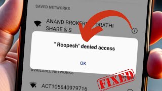 How To Fix Wifi Denied Access Problem [upl. by Enyrhtak654]