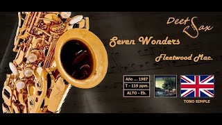 🇬🇧 SEVEN WONDERS  Fleetwood Mac  Tonalidad SIMPLE  Alto Sax [upl. by Map]