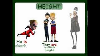 Physical Description height and weight with sound  English Language [upl. by Iormina850]