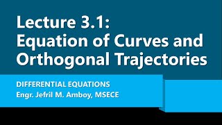 Orthogonal Trajectories  Differential Equations [upl. by Esiuole]